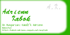 adrienn kabok business card